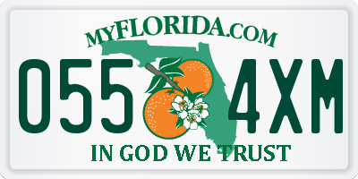 FL license plate 0554XM
