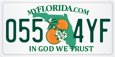 FL license plate 0554YF