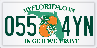 FL license plate 0554YN