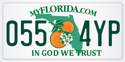 FL license plate 0554YP