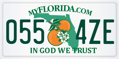 FL license plate 0554ZE