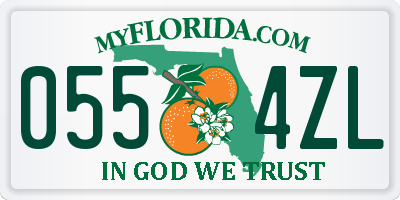FL license plate 0554ZL