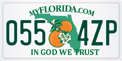 FL license plate 0554ZP