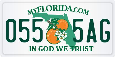 FL license plate 0555AG