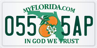 FL license plate 0555AP