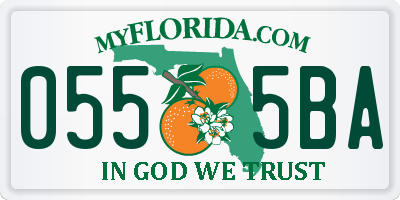 FL license plate 0555BA