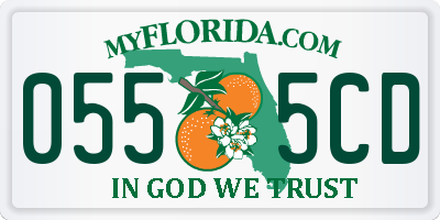 FL license plate 0555CD
