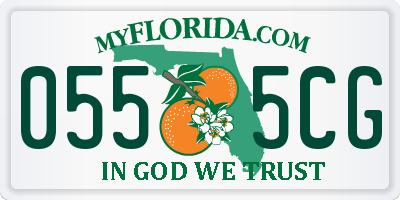 FL license plate 0555CG
