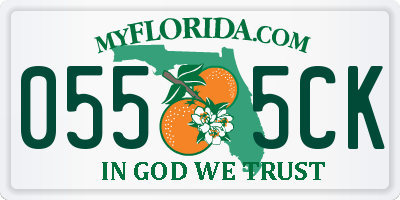 FL license plate 0555CK
