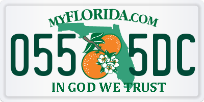FL license plate 0555DC