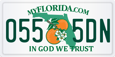 FL license plate 0555DN