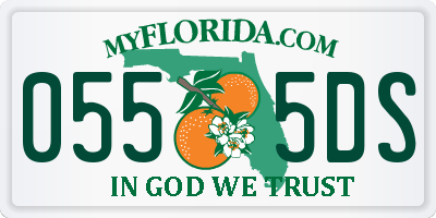 FL license plate 0555DS