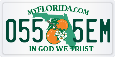 FL license plate 0555EM