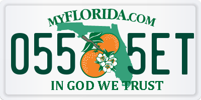 FL license plate 0555ET