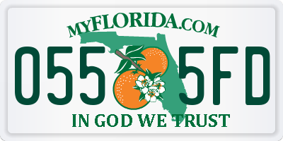 FL license plate 0555FD