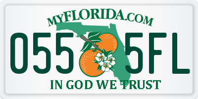 FL license plate 0555FL
