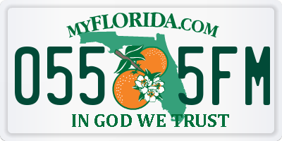 FL license plate 0555FM