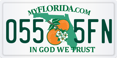 FL license plate 0555FN