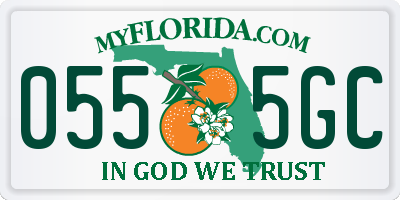 FL license plate 0555GC