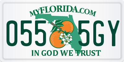 FL license plate 0555GY