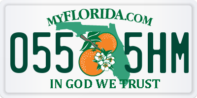 FL license plate 0555HM