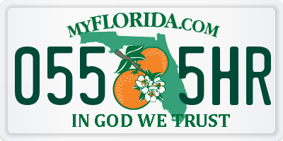 FL license plate 0555HR
