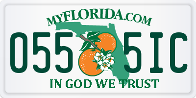 FL license plate 0555IC
