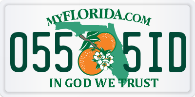 FL license plate 0555ID