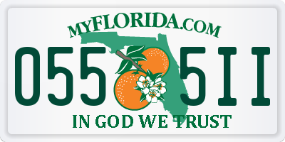 FL license plate 0555II
