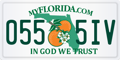 FL license plate 0555IV