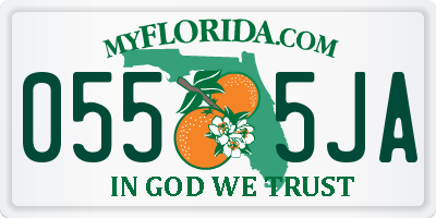 FL license plate 0555JA