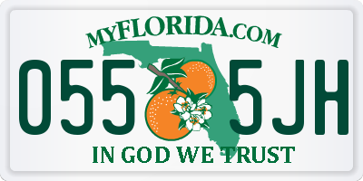 FL license plate 0555JH