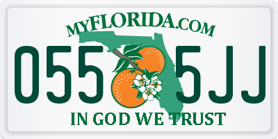 FL license plate 0555JJ