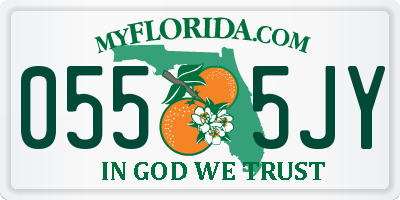 FL license plate 0555JY