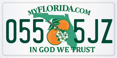 FL license plate 0555JZ