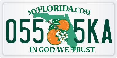 FL license plate 0555KA