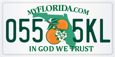 FL license plate 0555KL