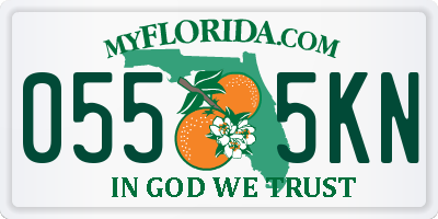 FL license plate 0555KN