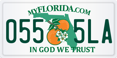FL license plate 0555LA