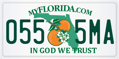 FL license plate 0555MA