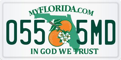 FL license plate 0555MD