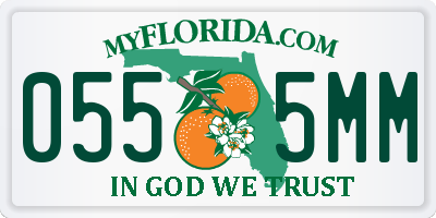 FL license plate 0555MM