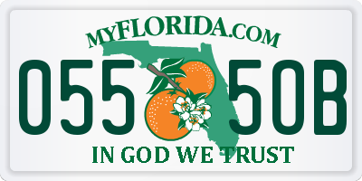 FL license plate 0555OB
