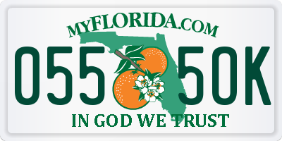 FL license plate 0555OK