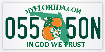 FL license plate 0555ON