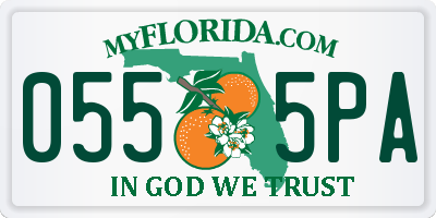 FL license plate 0555PA