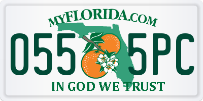 FL license plate 0555PC