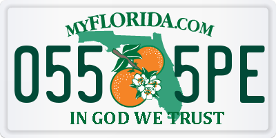 FL license plate 0555PE