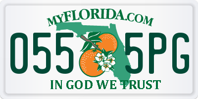 FL license plate 0555PG