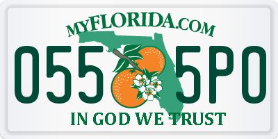 FL license plate 0555PO